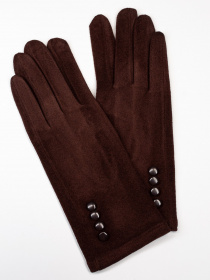 Перчатки ISSA Plus модель PE-08_darkbrown Фото