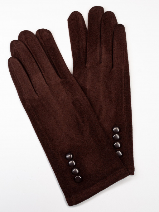 Рукавички ISSA Plus Модель PE-08_darkbrown Фото