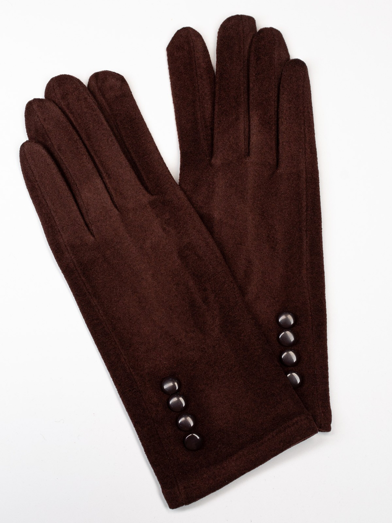 Рукавички ISSA Plus модель PE-08_darkbrown Фото