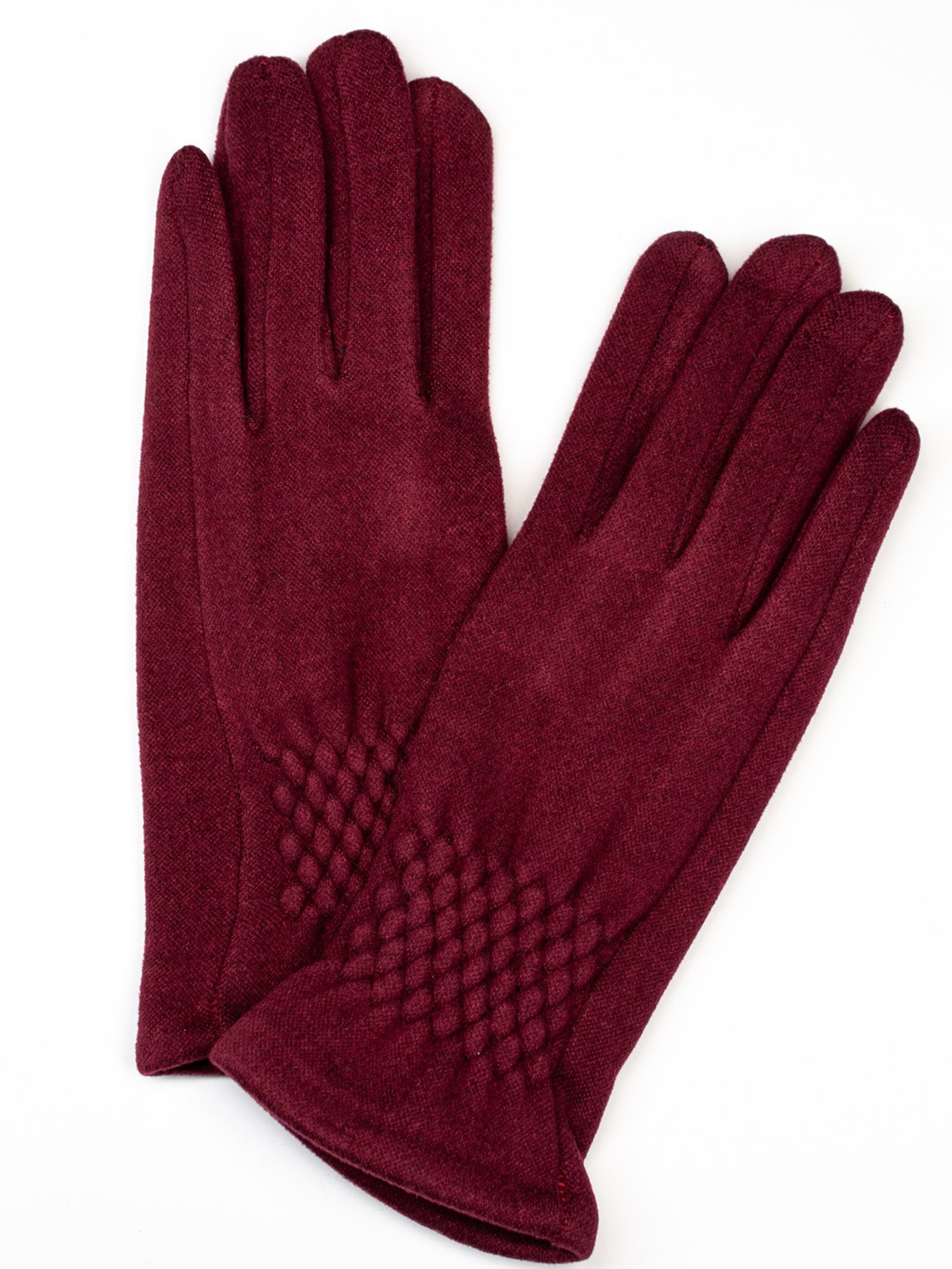 Перчатки ISSA Plus модель PE-22_burgundy Фото