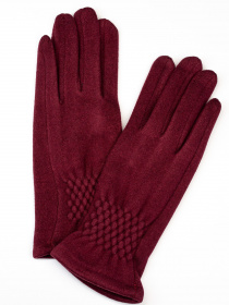 Перчатки ISSA Plus модель PE-22_burgundy Фото