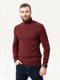 Светр ISSA Plus модель GN4-87_burgundy Фото