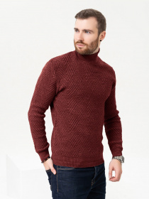 Свитер ISSA Plus модель GN4-87_burgundy Фото