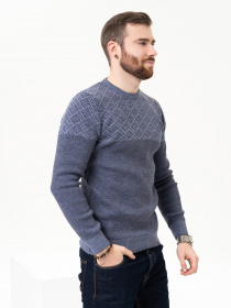 Джемпер ISSA Plus модель GN4-88_blue Фото