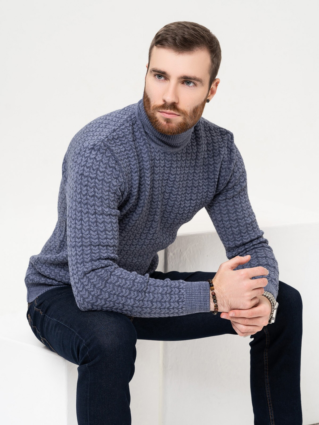 Светр ISSA Plus модель GN4-90_blue Фото