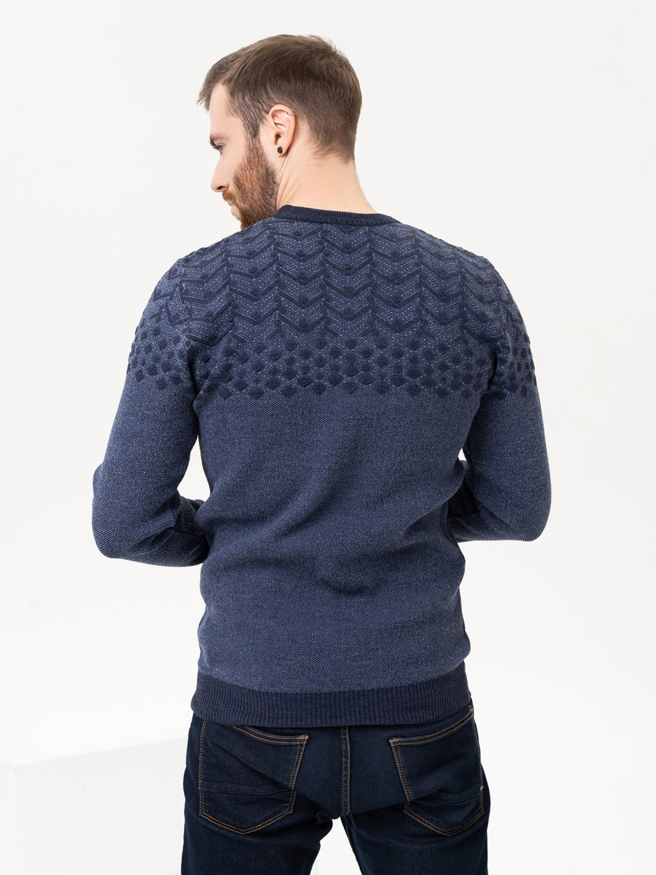 Джемпер ISSA Plus модель GN4-91_blue Джемпер ISSA Plus модель GN4-91_blue Фото