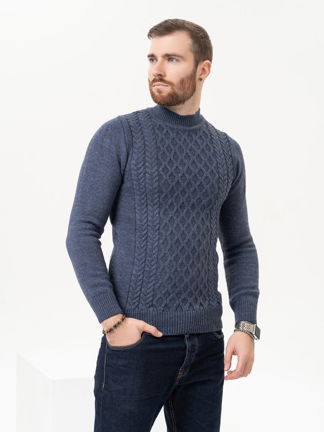 Джемпер ISSA Plus модель GN4-97_blue Фото