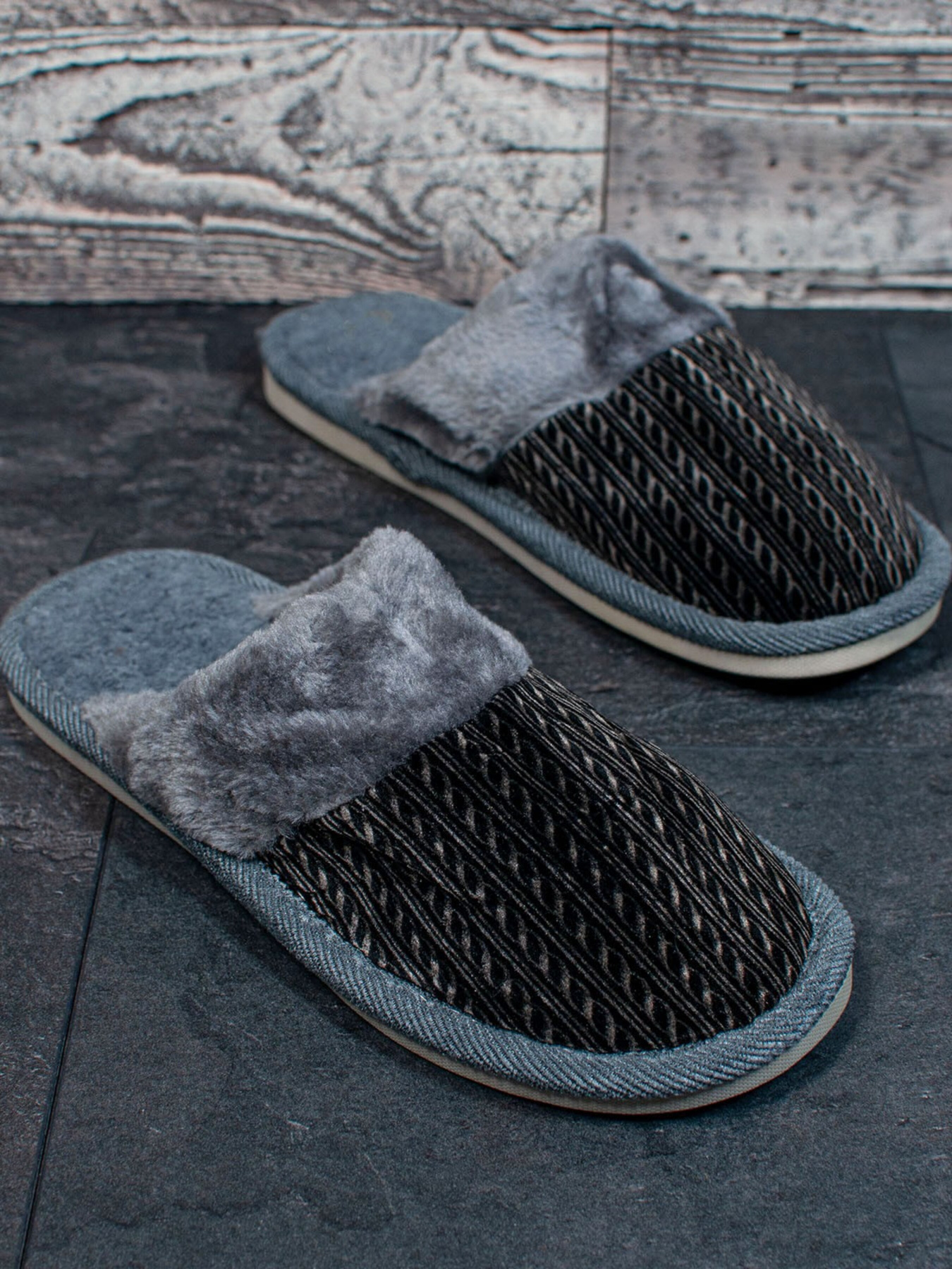 Тапки ISSA Plus модель GOB3-26_grey Тапки ISSA Plus модель GOB3-26_grey Фото