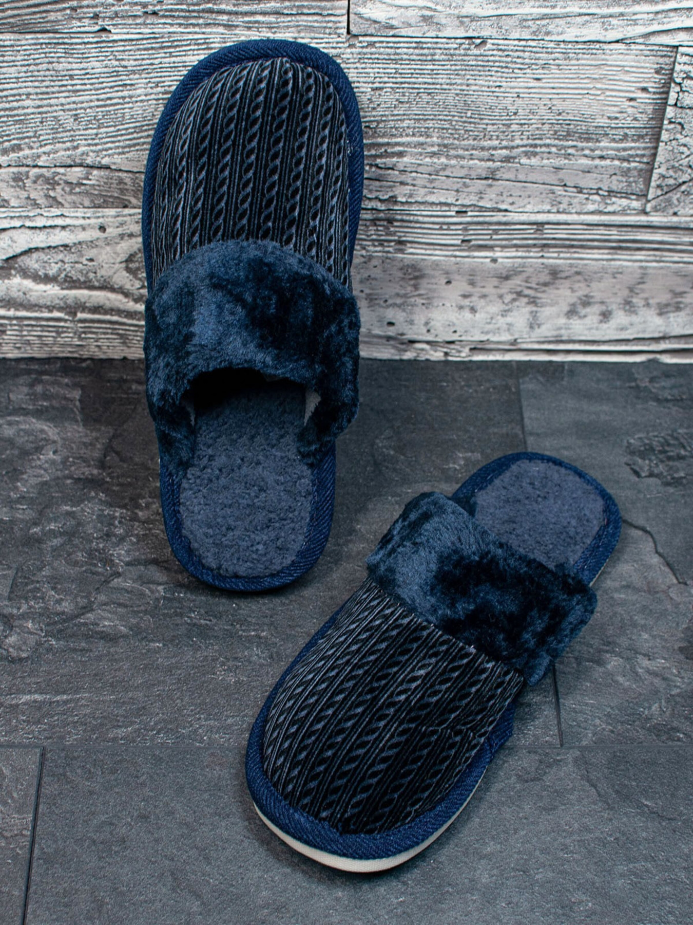 Тапки ISSA Plus модель GOB3-26_darkblue Фото