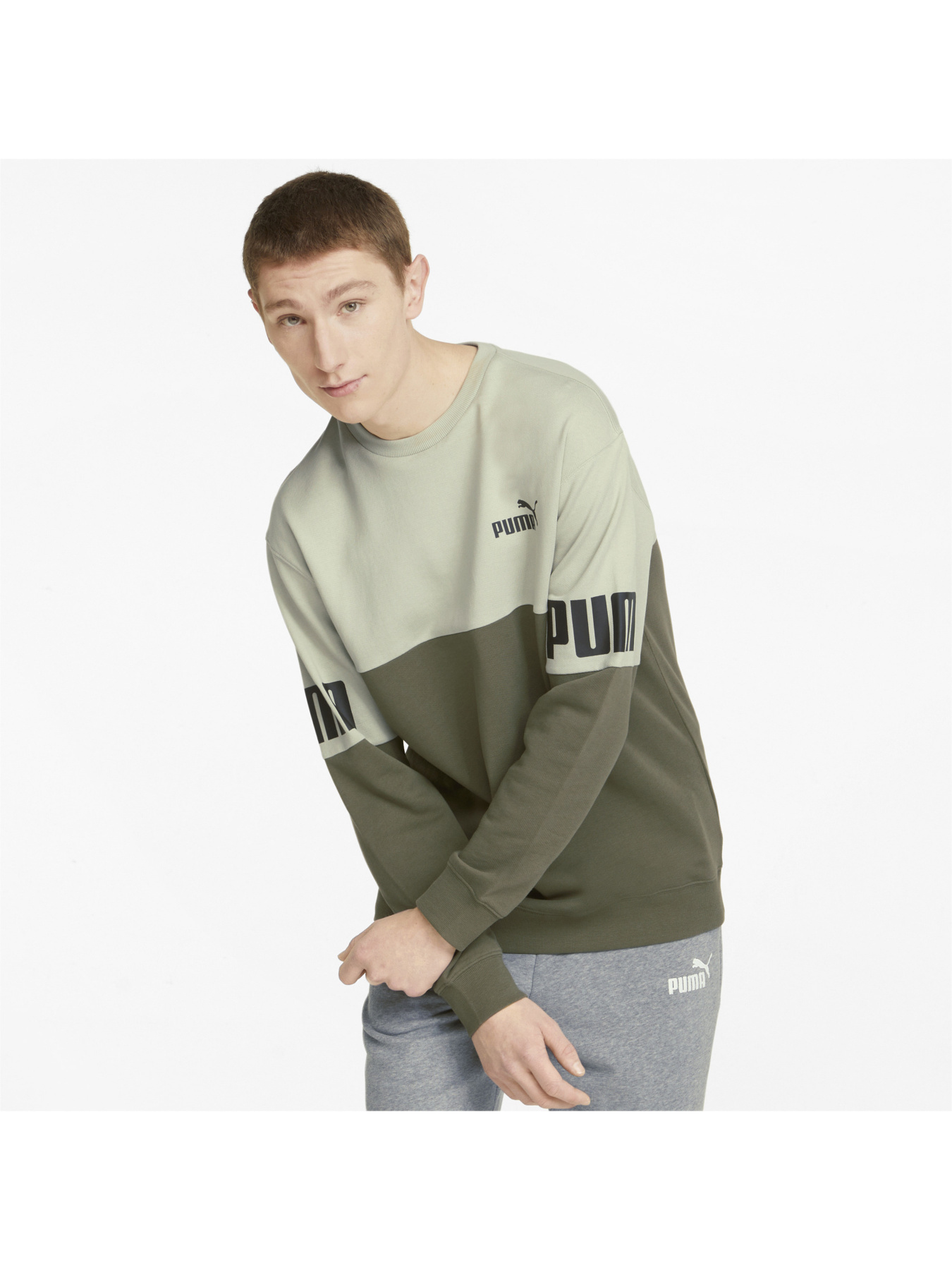 Свитшот PUMA Power Colorblock Crew модель 848008 Свитшот PUMA Power Colorblock Crew модель 848008 Фото