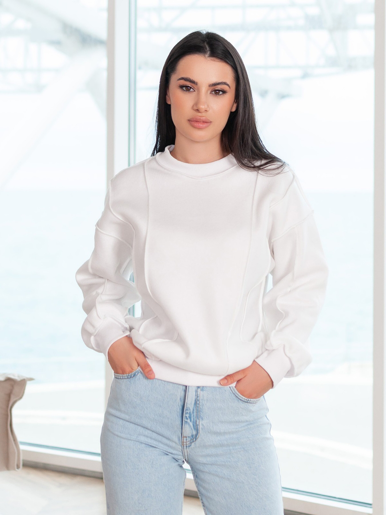 Свитшот ISSA Plus модель 13674_white Фото