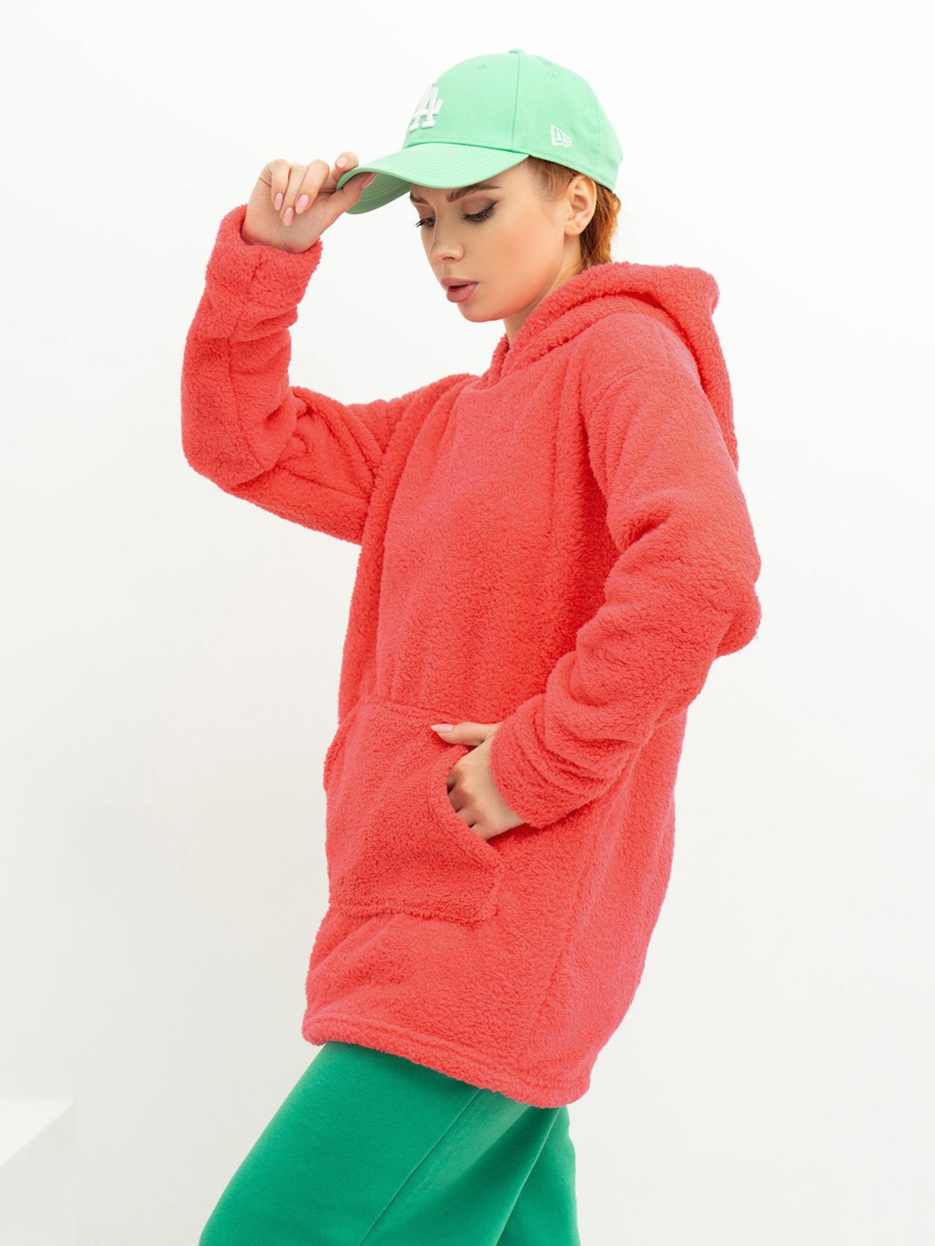 Худі ISSA Plus модель WN20-350_coral Фото