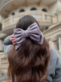 Бархатный большой бант цвета пыльная роза для волос MyScarf модель mp169173 Фото