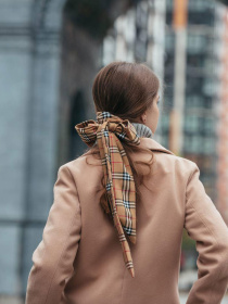 Оксамитовий великий бант кольору запорошена троянда для волосся MyScarf модель mp169174 Фото