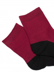 Носки ISSA Plus модель NS-226_burgundyblack Фото