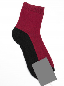 Носки ISSA Plus модель NS-226_burgundyblack Фото