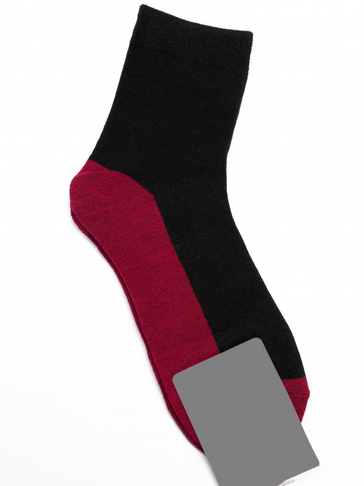 Носки ISSA Plus модель NS-226_blackburgundy Фото