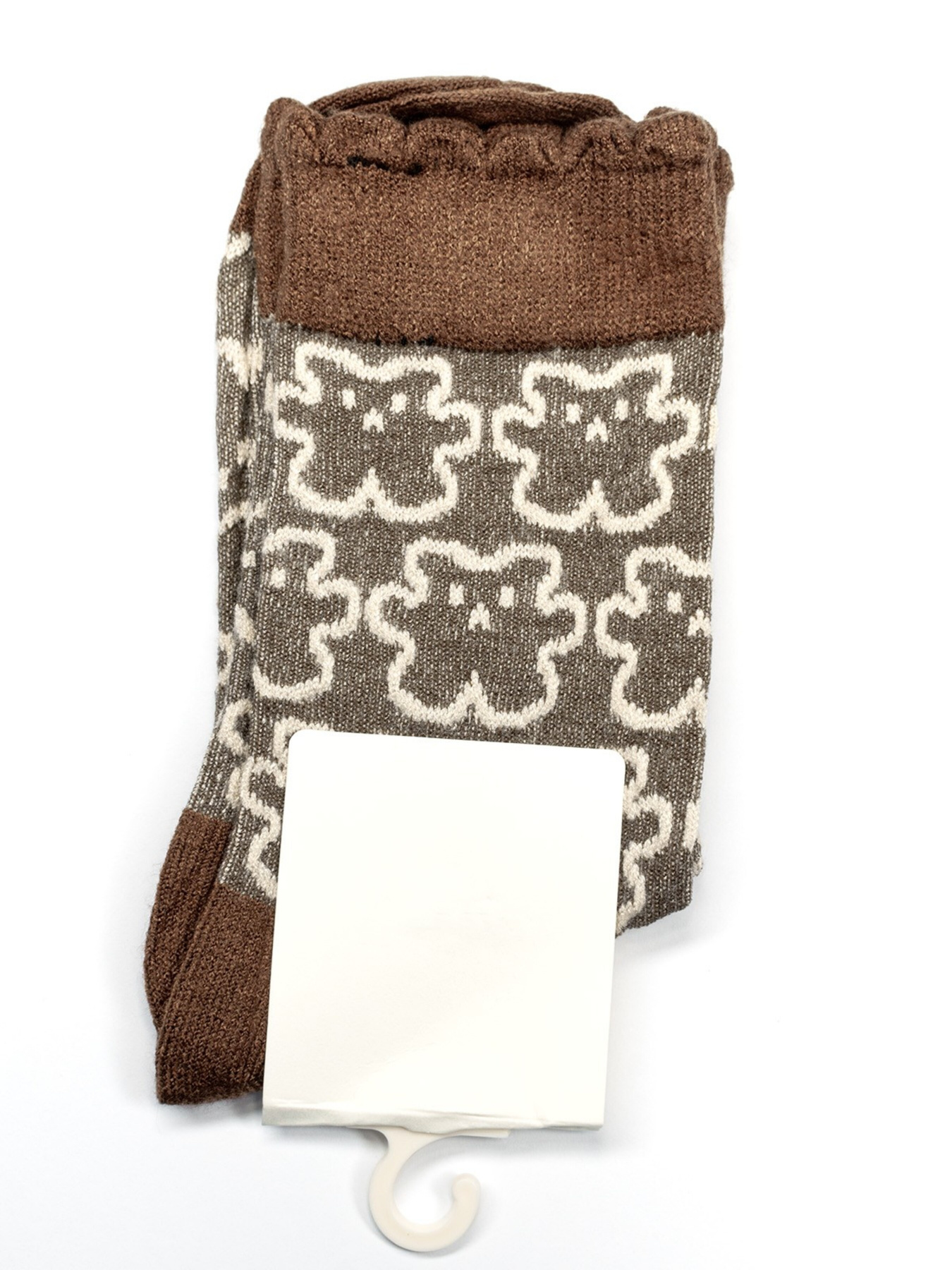 Носки ISSA Plus модель NS-227_brownwhite Фото