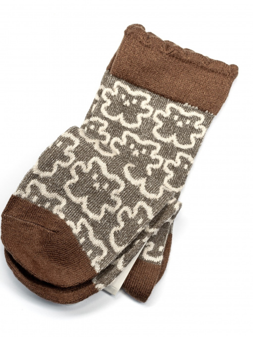 Носки ISSA Plus модель NS-227_brownwhite Фото