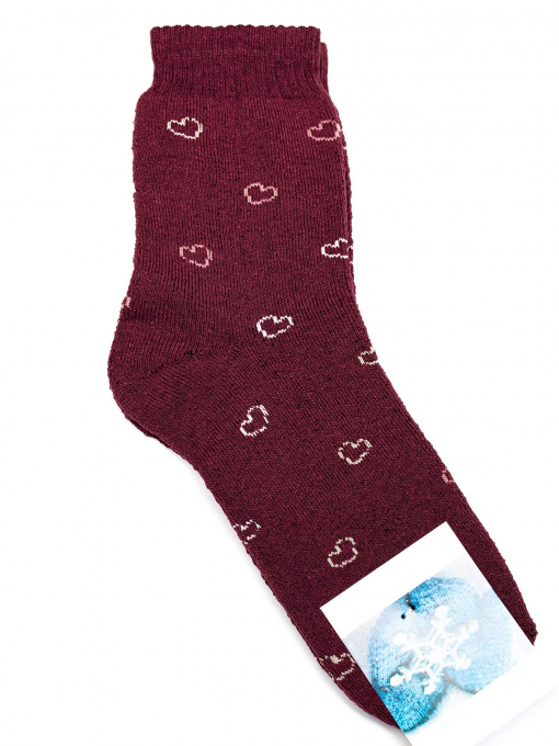 Носки ISSA Plus модель NS-241_burgundy Фото