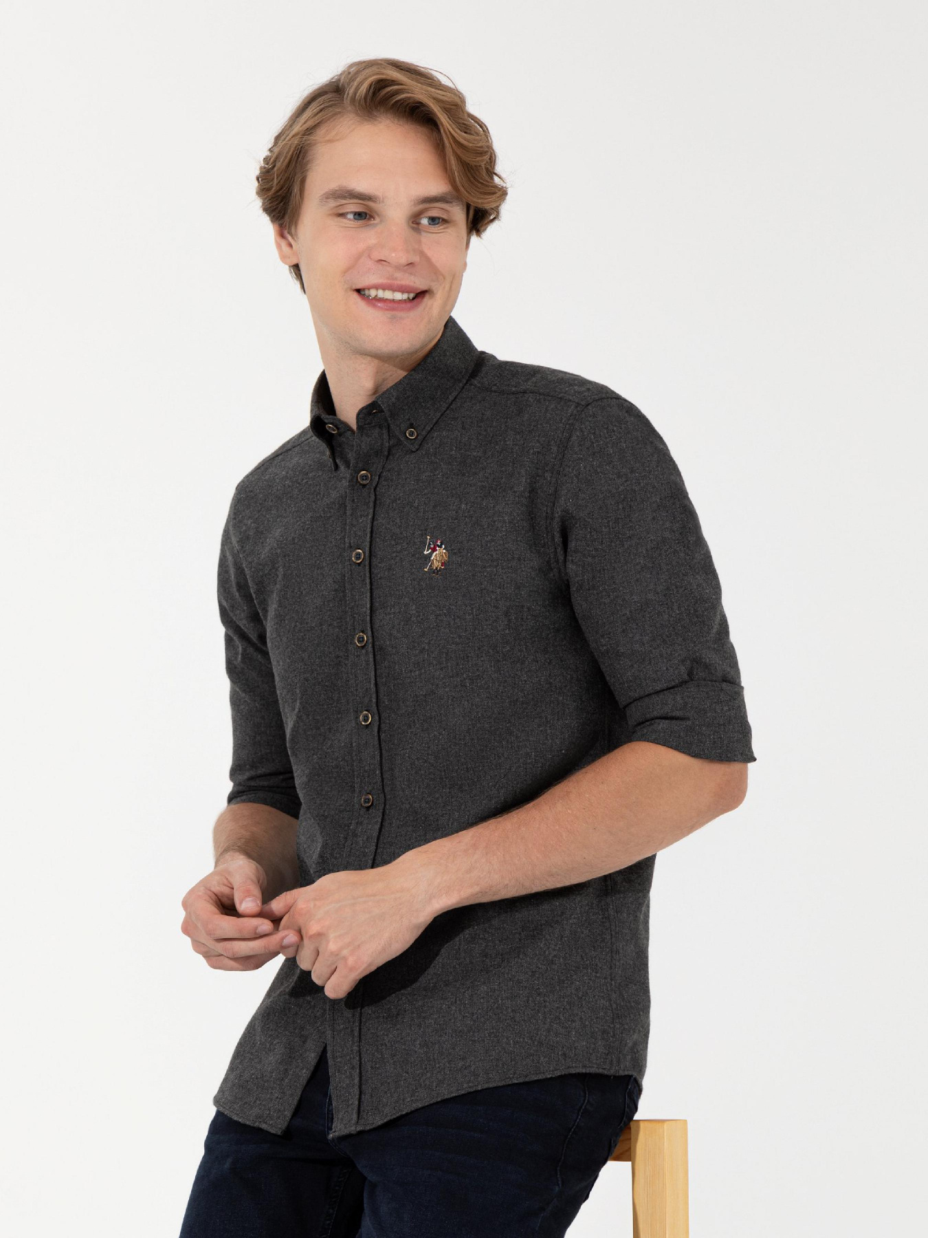 Рубашка повседневная US Polo модель G081SZ004.000.1450251.VR046 Фото