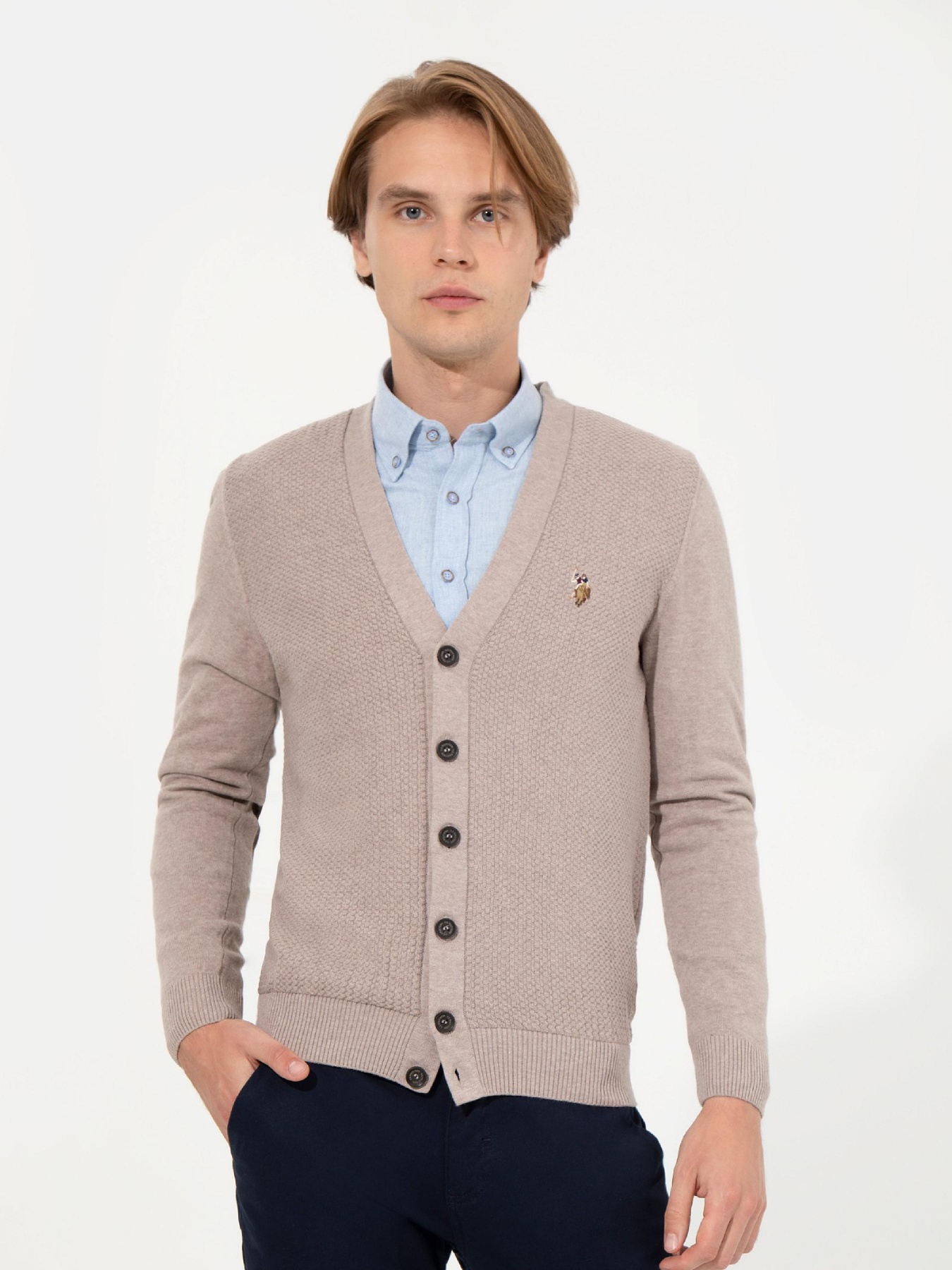 Кардиган US Polo модель G081SZ0TH.000.1428933.VR174 Кардиган US Polo модель G081SZ0TH.000.1428933.VR174 Фото