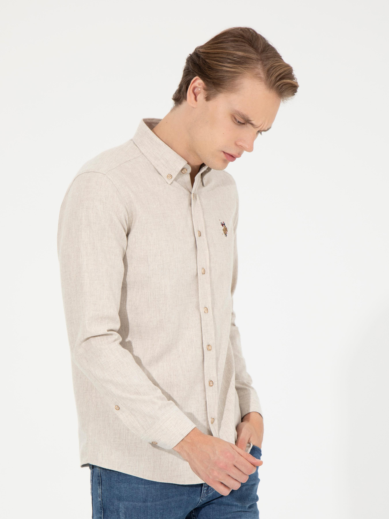 Рубашка повседневная US Polo модель G081SZ004.000.1450251.VR011 Фото