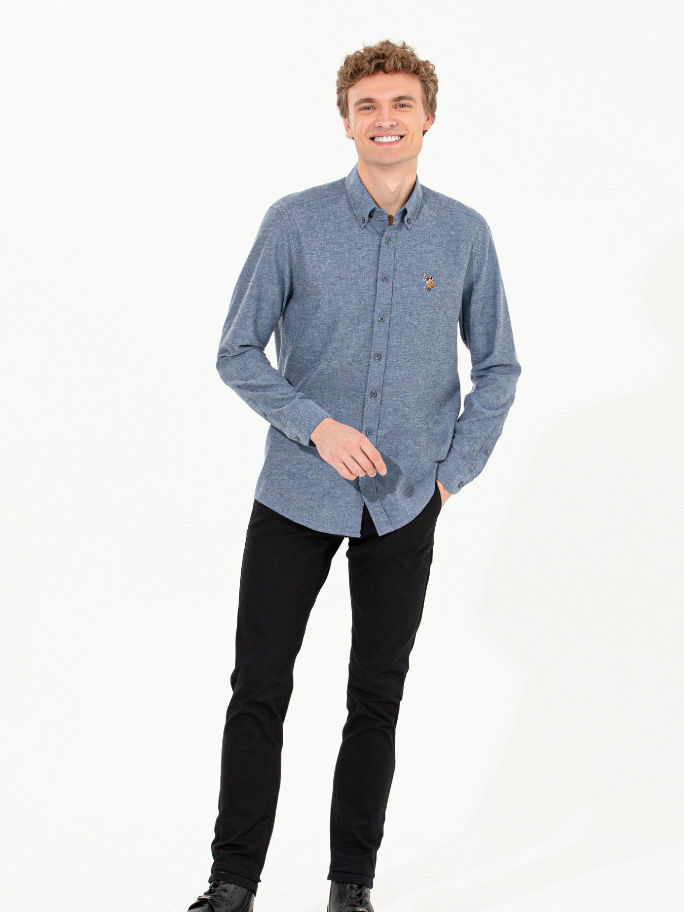 Рубашка US Polo модель G081SZ004.000.1450251.VR028 Фото