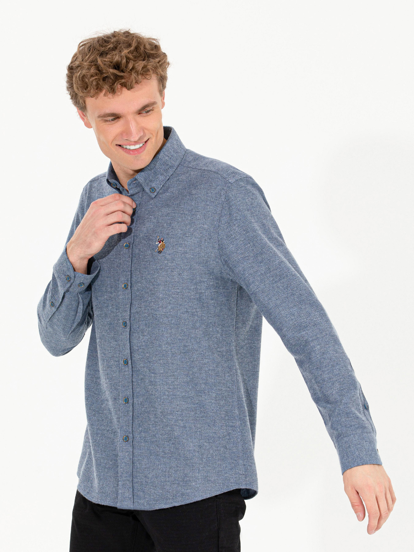 Рубашка повседневная US Polo модель G081SZ004.000.1450251.VR028 Фото