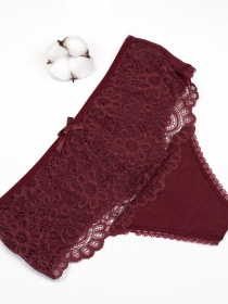 Трусы ISSA Plus модель BL2-585_burgundy Фото