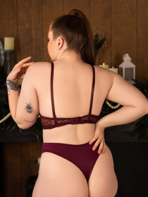 Бюстгальтер ISSA Plus модель BL2-640_burgundy Фото