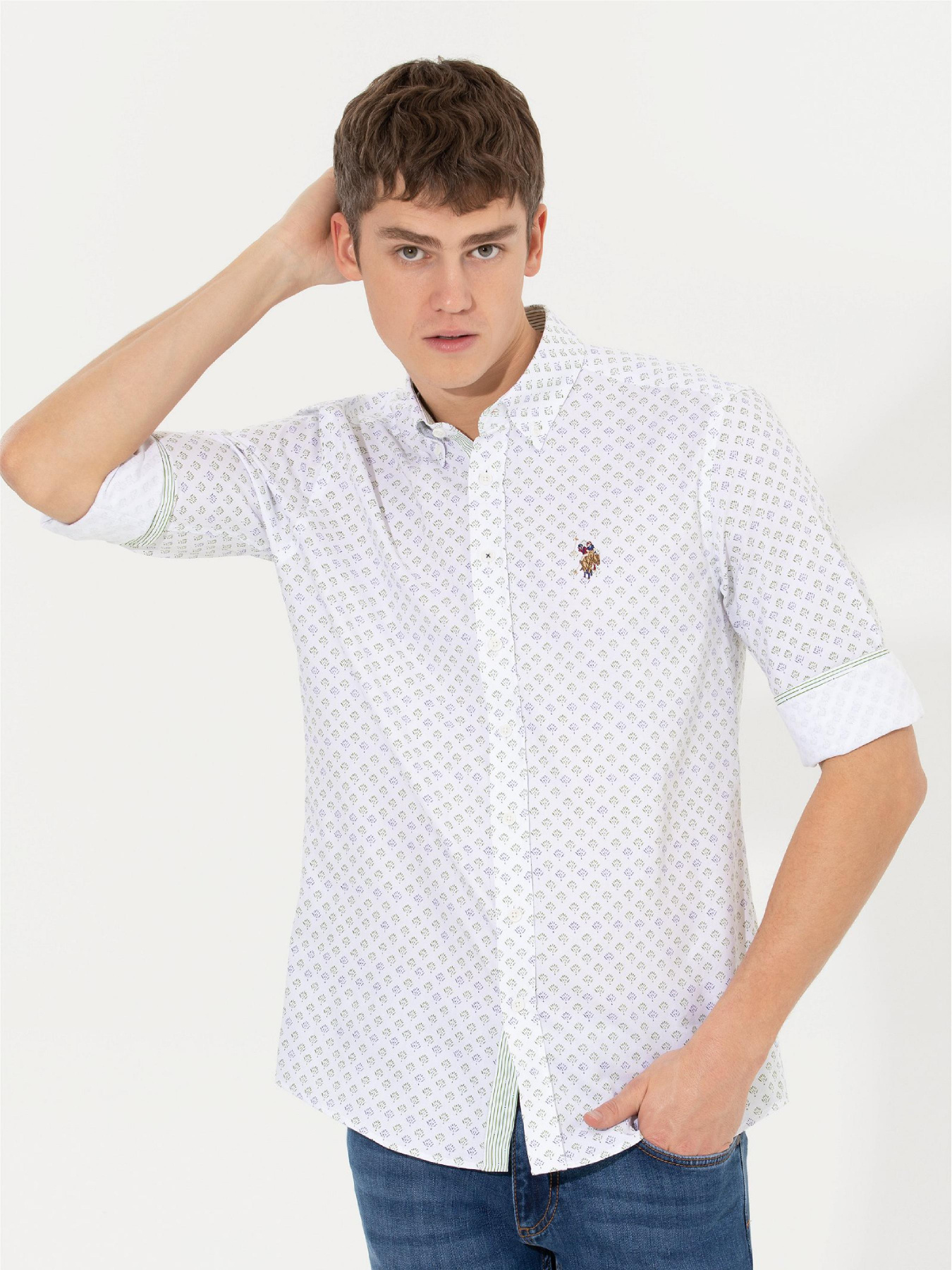 Рубашка повседневная US Polo модель G081SZ004.000.1461711.VR013 Фото