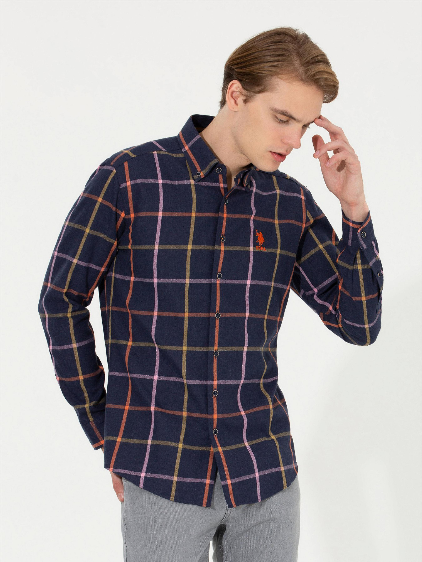 Рубашка повседневная US Polo модель G081SZ004.000.1461535.VR033 Фото