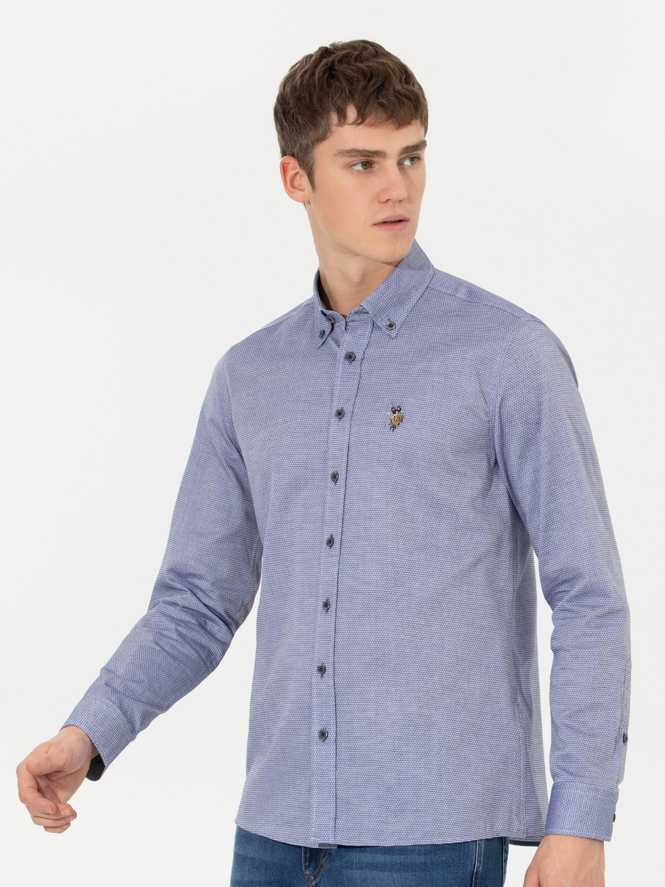 Рубашка повседневная US Polo модель G081SZ004.000.1450307.VR033 Фото