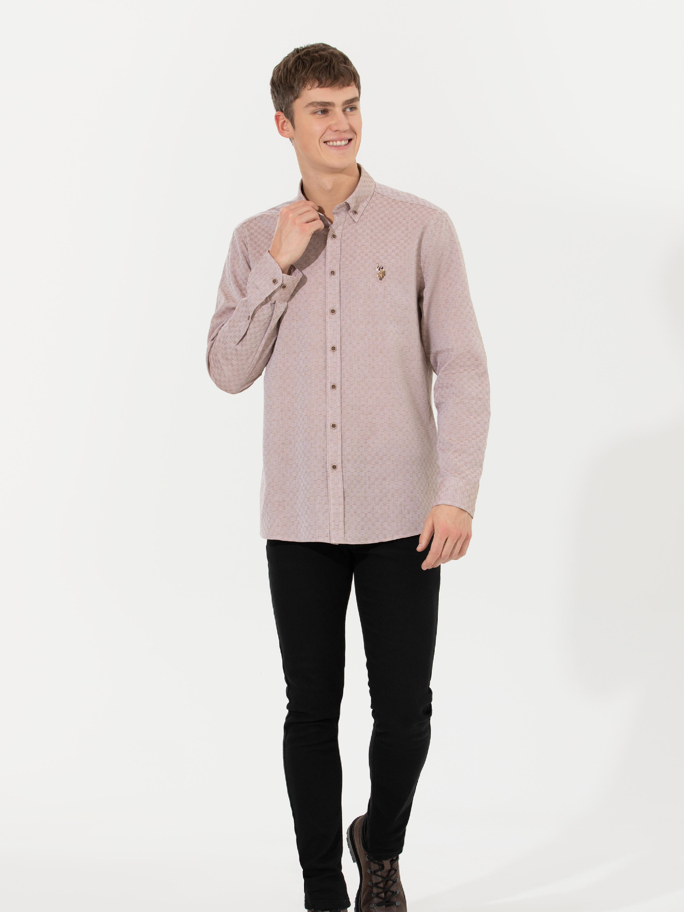 Рубашка повседневная US Polo модель G081SZ004.000.1461606.VR015 Фото