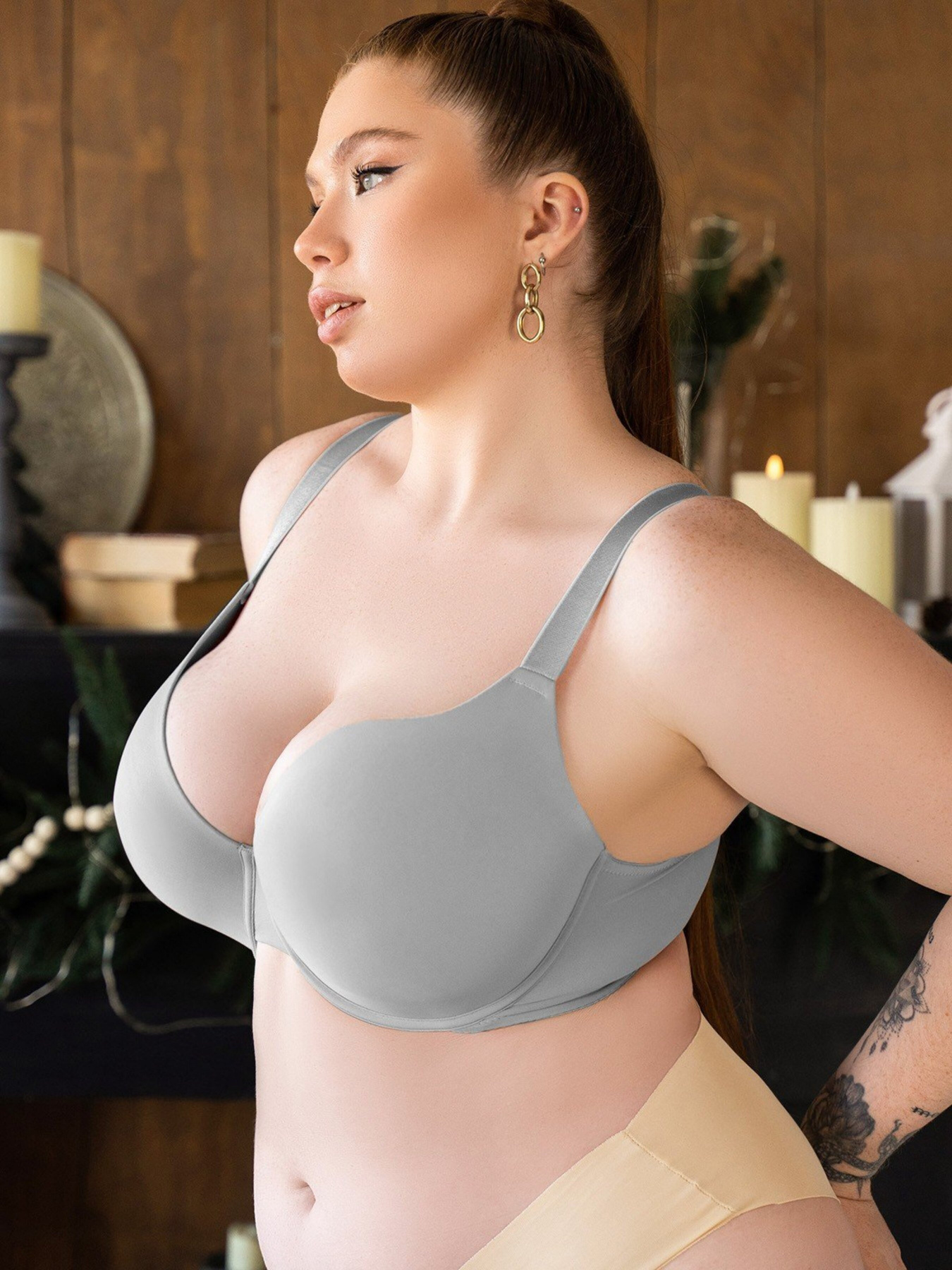 Бюстгальтер ISSA Plus модель BL2-638_grey Бюстгальтер ISSA Plus модель BL2-638_grey Фото