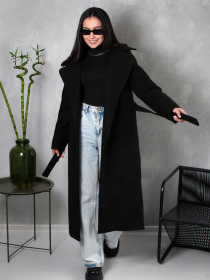 Пальто ISSA Plus модель 13540_black Фото