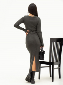 Сукня максі ISSA Plus модель 13646_darkgray Фото