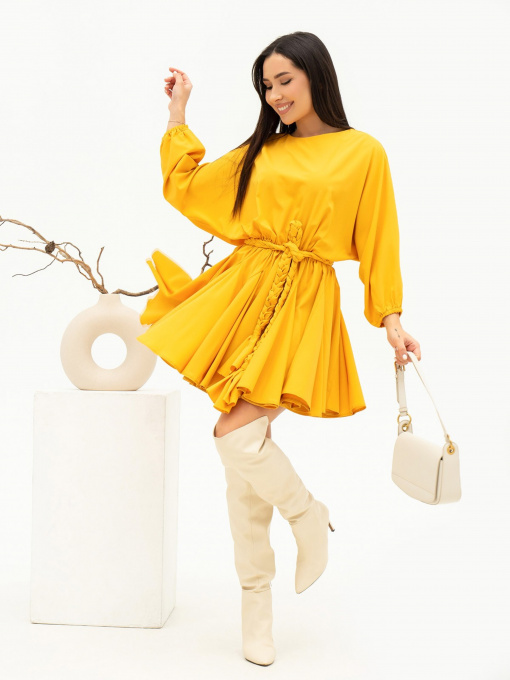 Платье мини ISSA Plus модель 13680_mustard Фото