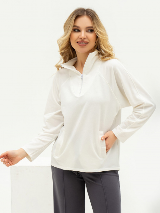 Кофта ISSA Plus модель 13683_milky Фото