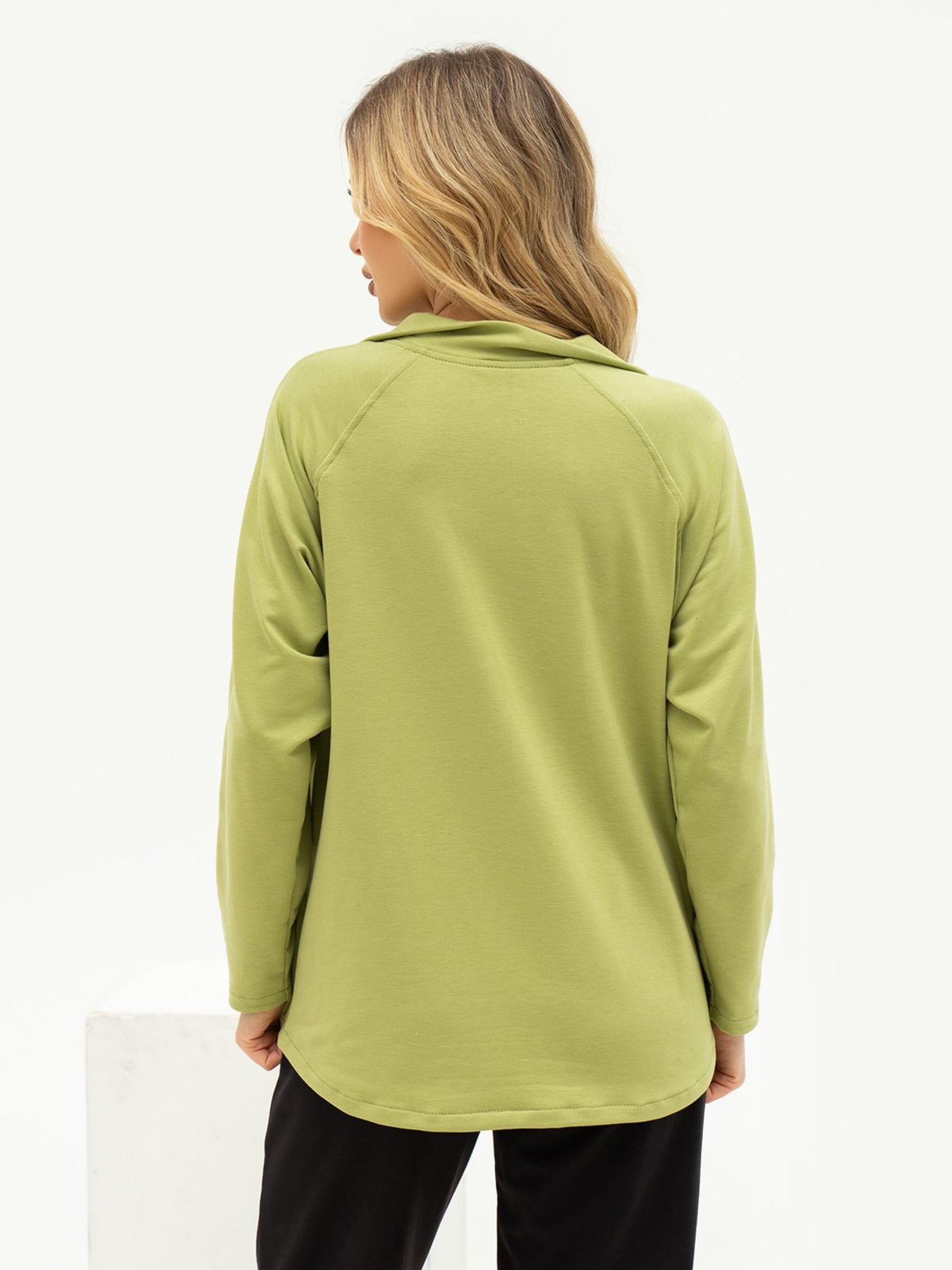 Кофта ISSA Plus модель 13683_olive Фото