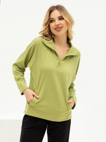 Кофта ISSA Plus модель 13683_olive Кофта ISSA Plus модель 13683_olive Фото