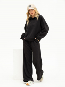 Повседневный костюм ISSA Plus модель 13685_black Повседневный костюм ISSA Plus модель 13685_black Фото