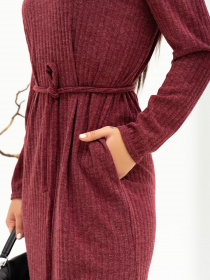 Сукня міді ISSA Plus модель 13688_burgundy Фото