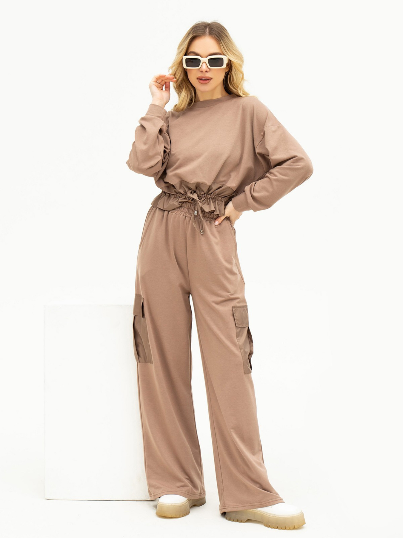 Спортивний костюм ISSA Plus модель 13691_beige Фото