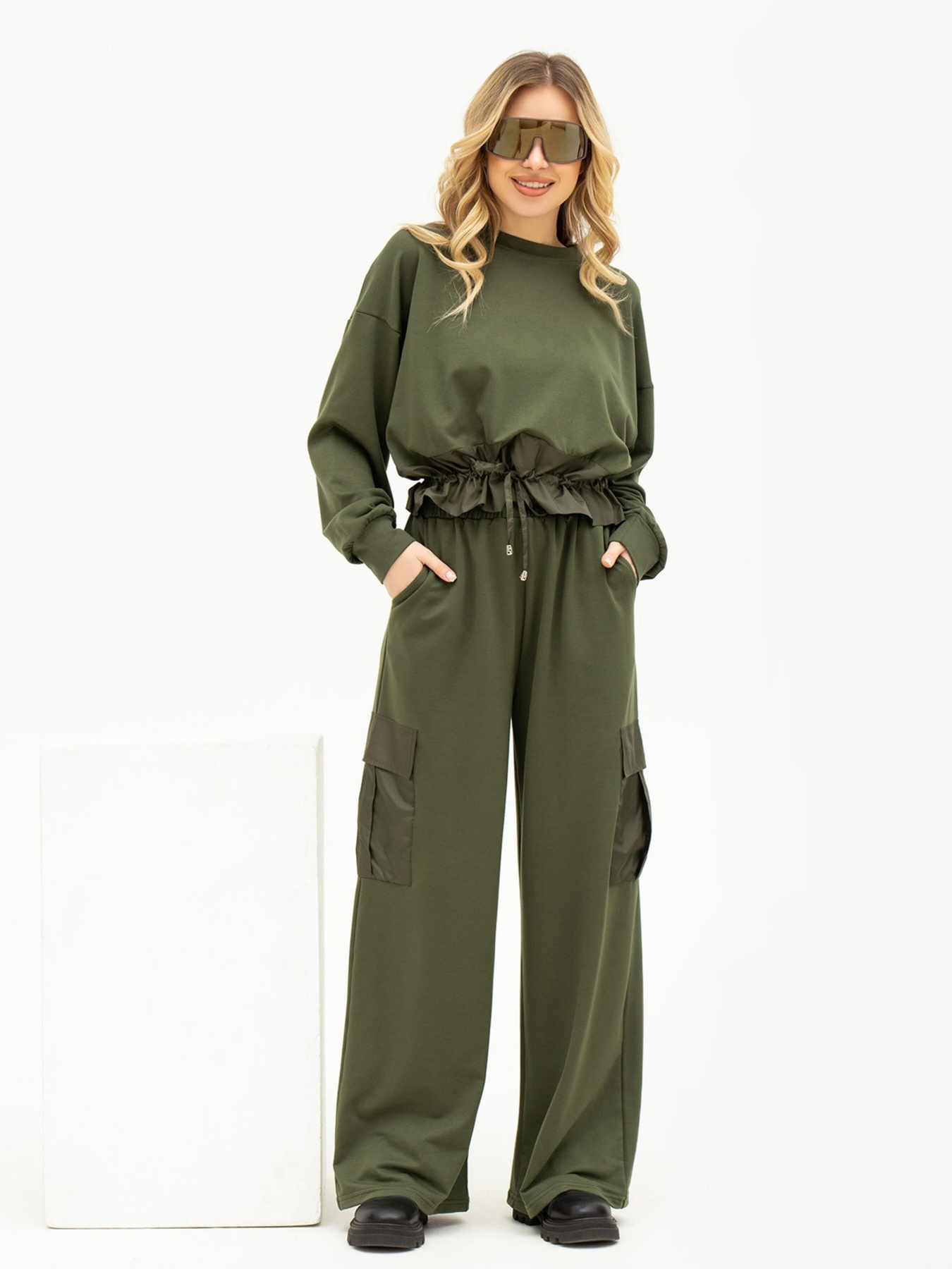 Спортивний костюм ISSA Plus модель 13691_khaki Фото