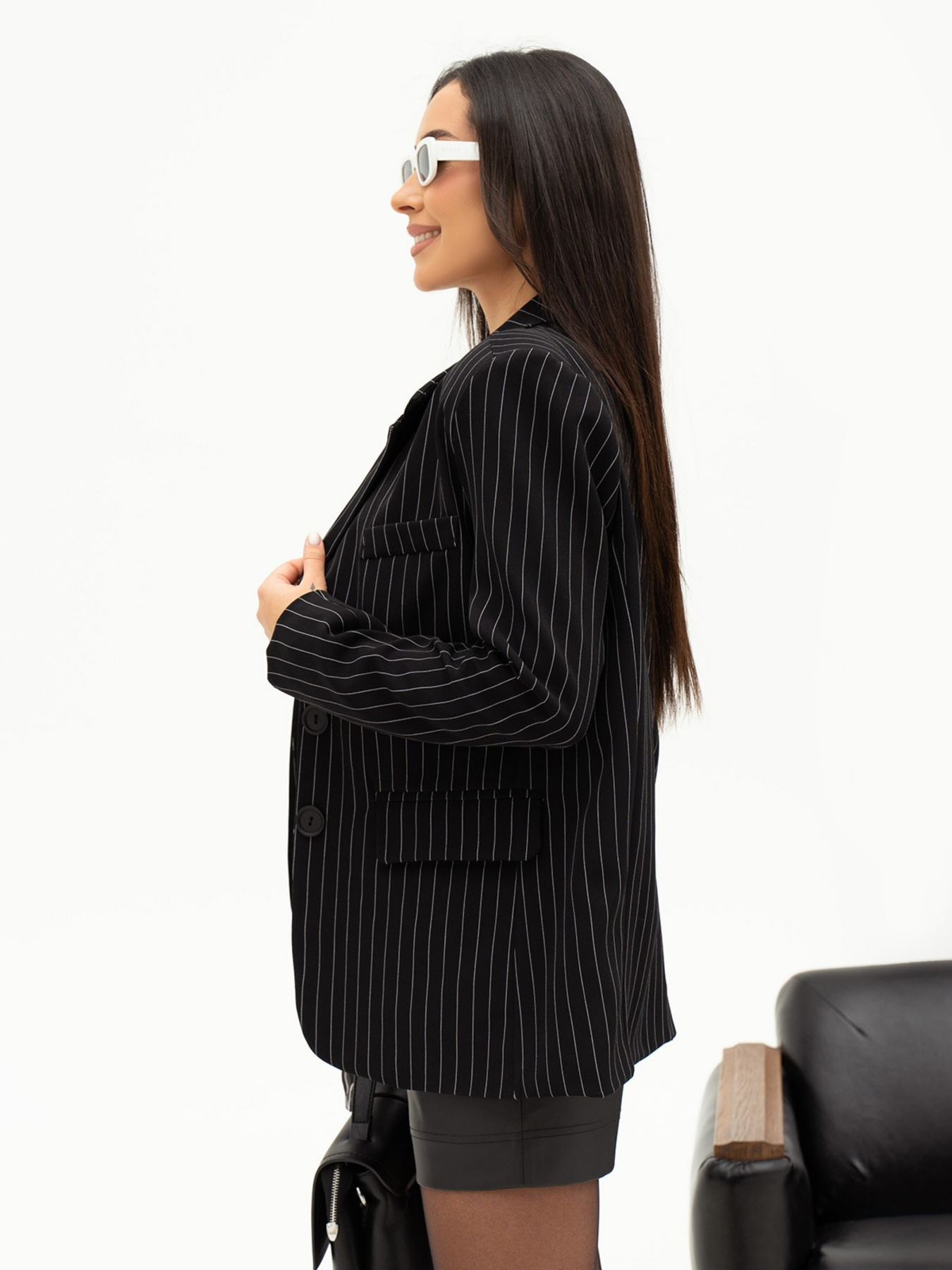 Пиджак ISSA Plus модель 13697_черный Фото