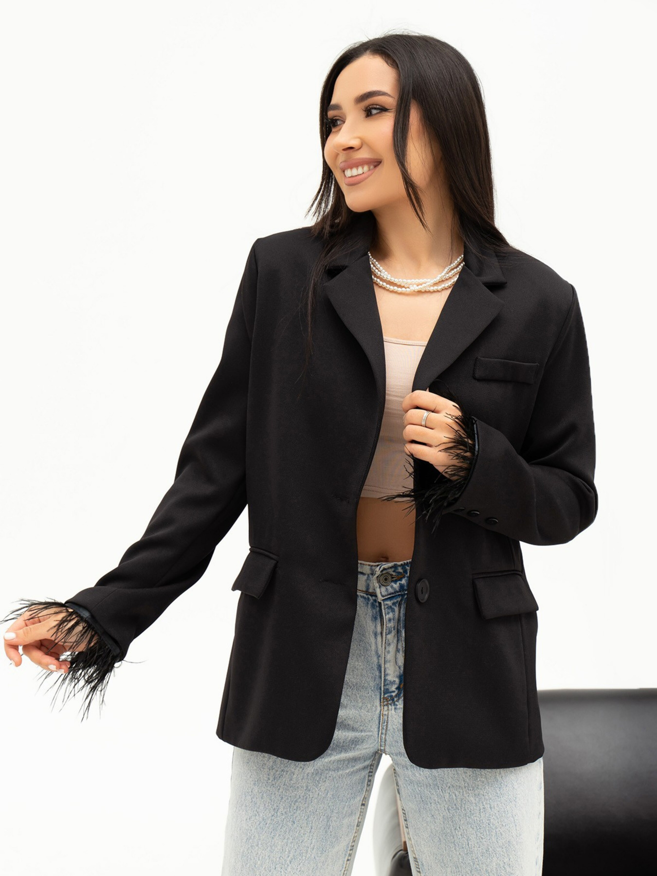 Піджак ISSA Plus модель 13699_black Фото