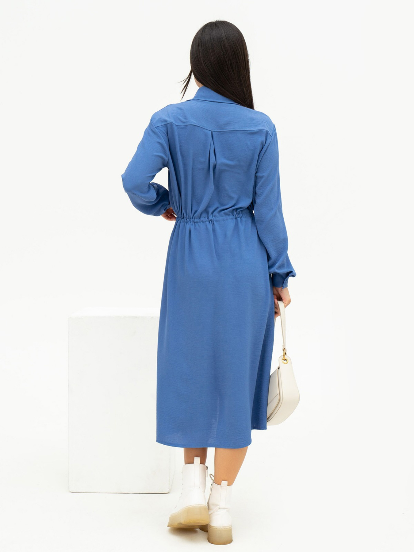 Платье миди ISSA Plus модель 13702_darkblue Фото