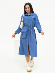 Платье миди ISSA Plus модель 13702_darkblue Фото